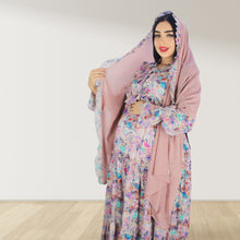 Load image into Gallery viewer, MALIKAT ALWURUD ROSE GOLD LAYERED MATERNITY AND NURSING GOWN