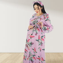 Load image into Gallery viewer, REEM BABY PINK DOUBLE ZIPPER MATERNITY AND NURSING DRESS