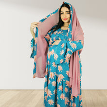 Load image into Gallery viewer, MARYOOM BLUE RUFFLE MATERNITY AND NURSING DRESS WITH ZIPPER