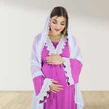 Load image into Gallery viewer, PRETTY IN TAFFY PINK MATERNITY MAXI AND SWADDLE BLANKET  SET