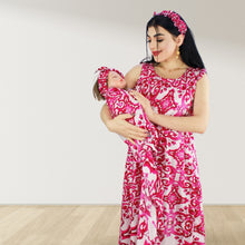 Load image into Gallery viewer, JUHANAMIA PINK MOMMY AND ME 5 IN 1 LONG MATERNITY SET