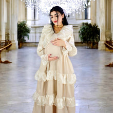 Load image into Gallery viewer, Theheb beige maternity and nursing maxi Eid Edition 25