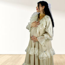 Load image into Gallery viewer, Theheb beige maternity and nursing maxi Eid Edition 25