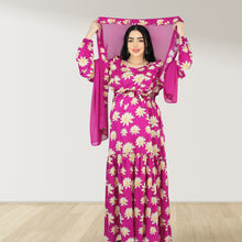 Load image into Gallery viewer, REEM PURPLE DOUBLE ZIPPER MATERNITY AND NURSING DRESS