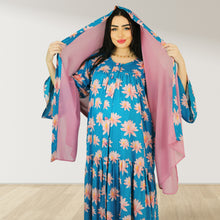 Load image into Gallery viewer, MARYOOM BLUE RUFFLE MATERNITY AND NURSING DRESS WITH ZIPPER