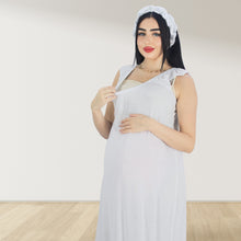 Load image into Gallery viewer, SWAN WHITE SIGNATURE RUFFLED ROBE AND LETTUCE SWADDLE SET