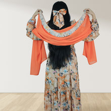 Load image into Gallery viewer, REEM ORANGE FLORAL DOUBLE ZIPPER MATERNITY AND NURSING DRESS