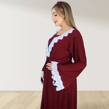 Load image into Gallery viewer, PRETTY IN MAROON MATERNITY MAXI AND SWADDLE BLANKET  SET