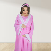 Load image into Gallery viewer, PRETTY IN BABY PINK MATERNITY MAXI AND SWADDLE BLANKET  SET