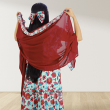 Load image into Gallery viewer, BLUE FARASHA SLEEVELESS  LAYERED MATERNITY AND NURSING GOWN