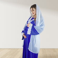 Load image into Gallery viewer, PRETTY IN ROYAL BLUE MATERNITY MAXI AND SWADDLE BLANKET  SET