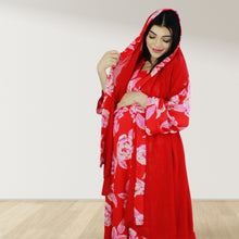 Load image into Gallery viewer, CHERRY RED MOMMY AND ME 5 IN 1 LONG MATERNITY SET