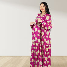 Load image into Gallery viewer, REEM PURPLE DOUBLE ZIPPER MATERNITY AND NURSING DRESS