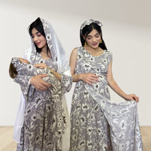 Load image into Gallery viewer, MID NIGHT GREY MOMMY AND ME 5 IN 1 LONG MATERNITY SET