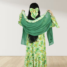 Load image into Gallery viewer, DHABIYA GREEN PREMIUM COTTON  LAYERED MATERNITY AND NURSING DRESS WITH ZIPPER