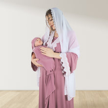 Load image into Gallery viewer, PRETTY IN ROSE GOLD MATERNITY MAXI AND SWADDLE BLANKET SET