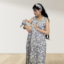 Load image into Gallery viewer, MID NIGHT GREY MOMMY AND ME 5 IN 1 LONG MATERNITY SET
