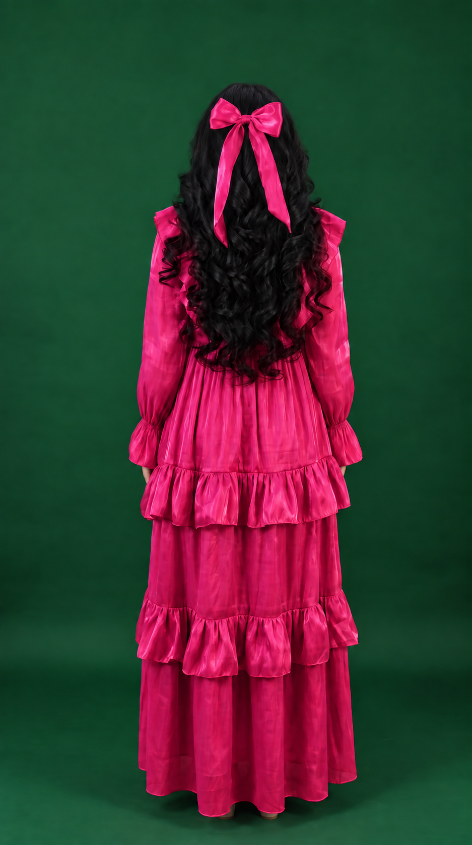Theheb rose pink maternity and nursing dantela maxi