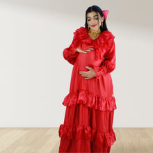 Load image into Gallery viewer, Theheb red rose maternity and nursing maxi Eid Edition 25