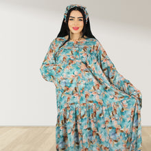 Load image into Gallery viewer, MARYOOM TEAL GREEN RUFFLE MATERNITY AND NURSING DRESS WITH ZIPPER