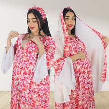 Load image into Gallery viewer, MAHRA ROSE PINK  PREMIUM COTTON TRIMMED  MATERNITY AND NURSING DRESS WITH ZIPPER
