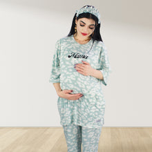 Load image into Gallery viewer, MISTY GREEN DROP SHOULDER PAJAMA SET WITH MATCHING BABY ROMPER - STYLED BY MAMA