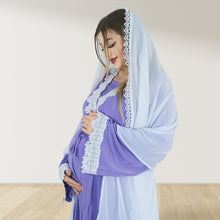 Load image into Gallery viewer, PRETTY IN PURPLE MATERNITY MAXI AND SWADDLE BLANKET  SET