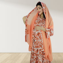 Load image into Gallery viewer, PEACH TROPICAL MOMMY AND ME 5 IN 1 LONG MATERNITY SET