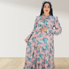 Load image into Gallery viewer, MALIKAT ALWURUD PINK LAYERED MATERNITY AND NURSING GOWN