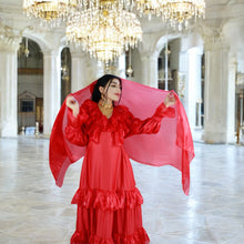 Load image into Gallery viewer, Theheb red rose maternity and nursing maxi Eid Edition 25