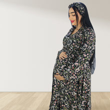 Load image into Gallery viewer, DESERT BABY BLACK  MOMMY AND ME 5 IN 1 LONG MATERNITY SETB