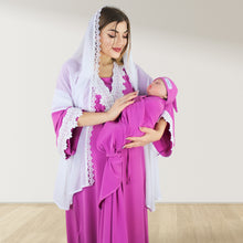 Load image into Gallery viewer, PRETTY IN TAFFY PINK MATERNITY MAXI AND SWADDLE BLANKET  SET