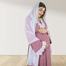 Load image into Gallery viewer, PRETTY IN ROSE GOLD MATERNITY MAXI AND SWADDLE BLANKET SET