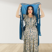 Load image into Gallery viewer, TEAL GREEN FARASHA SLEEVELESS  LAYERED MATERNITY AND NURSING GOWN