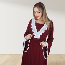 Load image into Gallery viewer, PRETTY IN MAROON MATERNITY MAXI AND SWADDLE BLANKET  SET