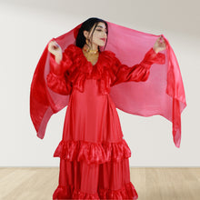 Load image into Gallery viewer, Theheb red rose maternity and nursing maxi Eid Edition 25