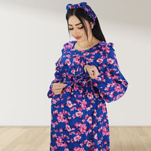 Load image into Gallery viewer, REEM PERSIAN PURPLE DOUBLE ZIPPER MATERNITY AND NURSING DRESS