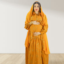 Load image into Gallery viewer, Jawahar Canary maternity and nursing maxi Eid Edition 24