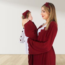 Load image into Gallery viewer, PRETTY IN MAROON MATERNITY MAXI AND SWADDLE BLANKET  SET