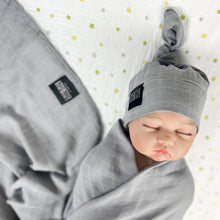 Load image into Gallery viewer, Solid grey muslin organic cotton swaddles