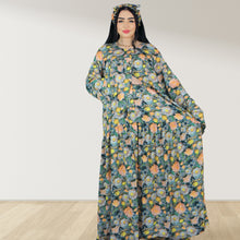 Load image into Gallery viewer, MARYOOM GREEN RUFFLE MATERNITY AND NURSING DRESS WITH ZIPPER