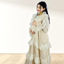 Load image into Gallery viewer, Theheb beige maternity and nursing maxi Eid Edition 25