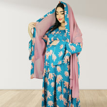 Load image into Gallery viewer, MARYOOM BLUE RUFFLE MATERNITY AND NURSING DRESS WITH ZIPPER