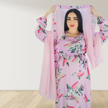 Load image into Gallery viewer, REEM BABY PINK DOUBLE ZIPPER MATERNITY AND NURSING DRESS