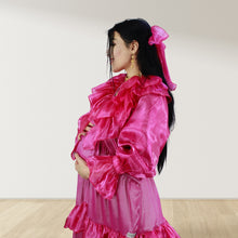 Load image into Gallery viewer, Theheb rose pink maternity and nursing maxi Eid Edition 25