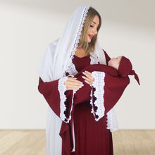 Load image into Gallery viewer, PRETTY IN MAROON MATERNITY MAXI AND SWADDLE BLANKET  SET