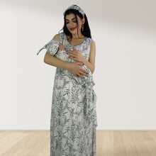 Load image into Gallery viewer, SPRING MORNING BLACK MOMMY AND ME 5 IN 1 LONG MATERNITY SET