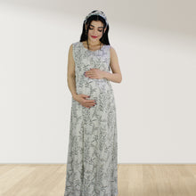 Load image into Gallery viewer, SPRING MORNING BLACK MOMMY AND ME 5 IN 1 LONG MATERNITY SET