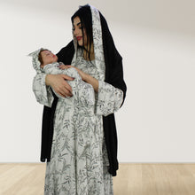 Load image into Gallery viewer, SPRING MORNING BLACK MOMMY AND ME 5 IN 1 LONG MATERNITY SET