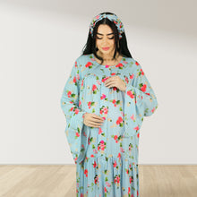 Load image into Gallery viewer, MARYOOM BABY BLUE  RUFFLE MATERNITY AND NURSING DRESS WITH ZIPPER